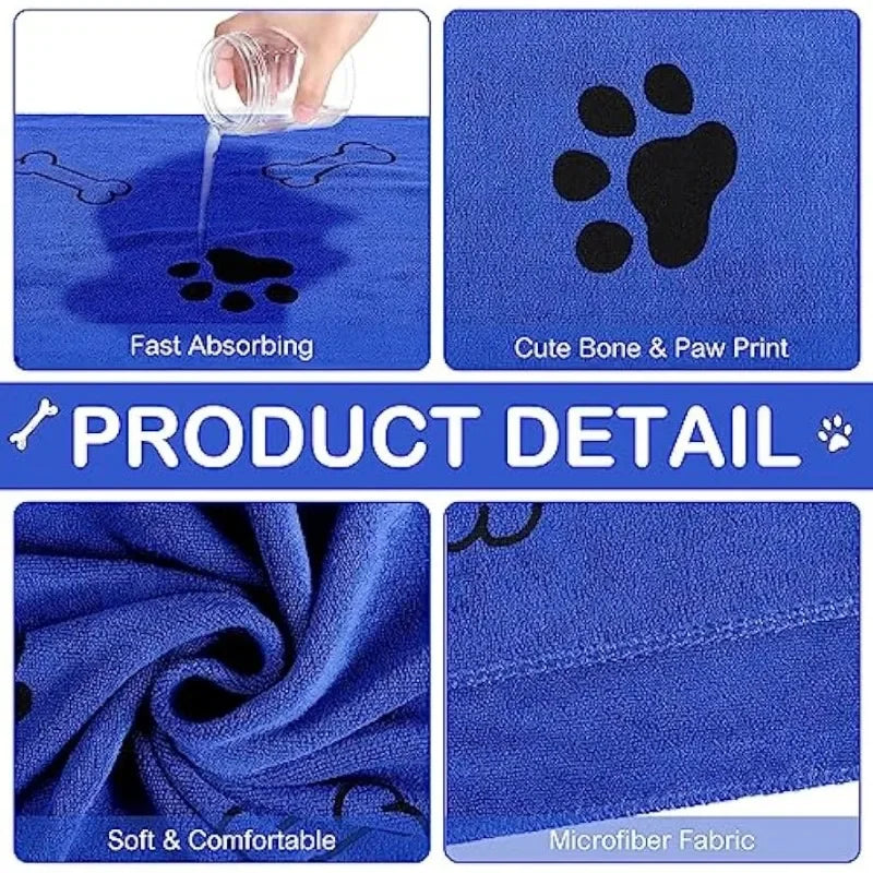 Quick-Dry Microfiber Pet Towel – Soft & Absorbent