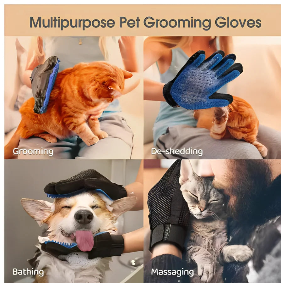 Pet Grooming Glove – Deshedding & Massage Brush
