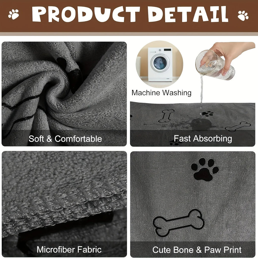 Quick-Dry Microfiber Pet Towel – Soft & Absorbent