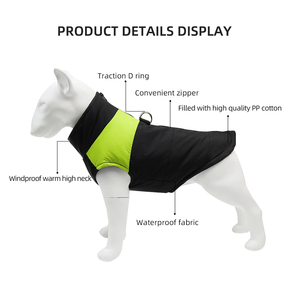 Windproof Winter Dog Jacket – Warm & Adjustable
