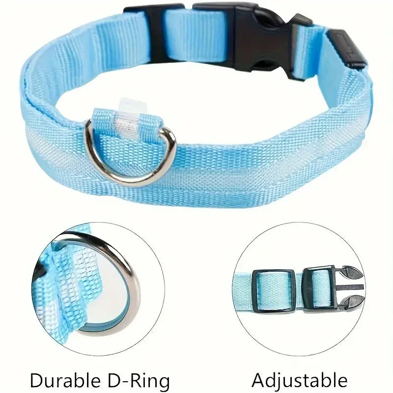 LED Dog Collar & Leash – Night Safety Light