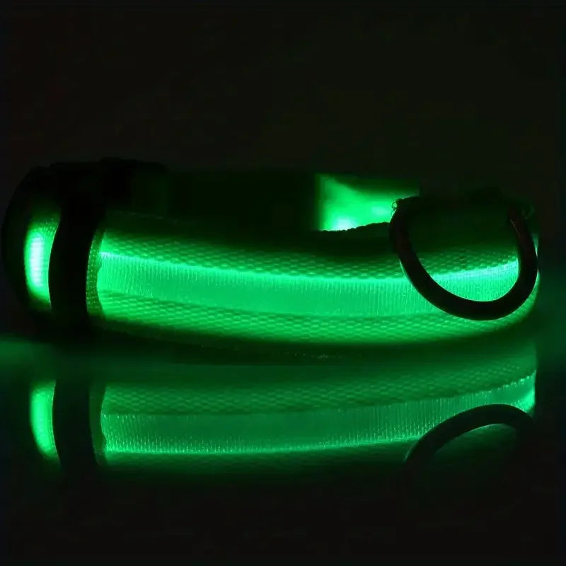 LED Dog Collar & Leash – Night Safety Light
