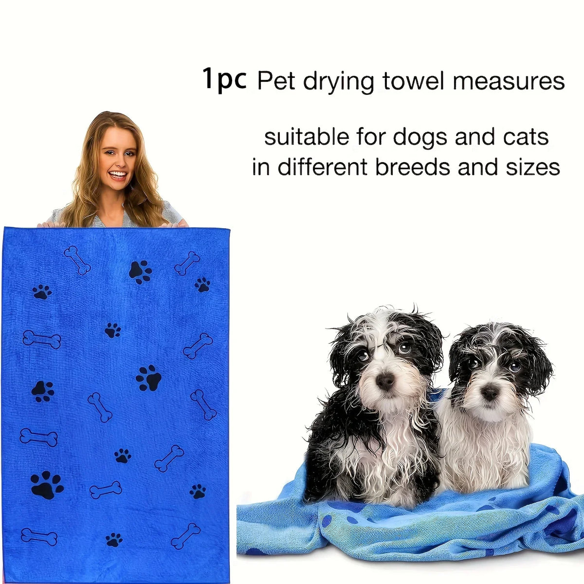 Quick-Dry Microfiber Pet Towel – Soft & Absorbent